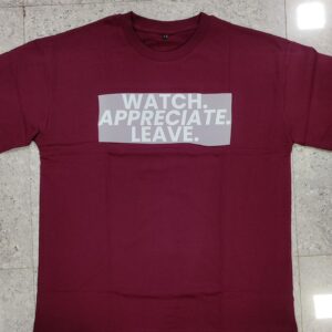 Watch Appreciate Leave Graphic T-Shirt for Men – Maroon Edition