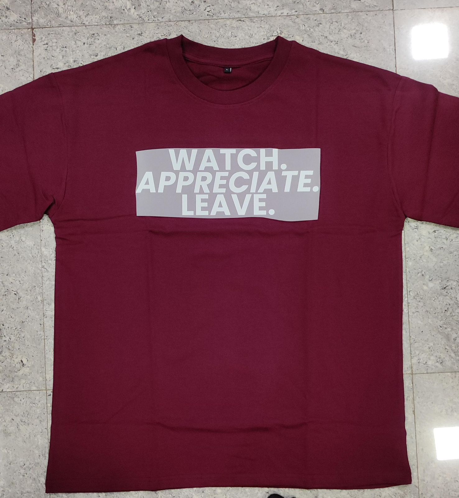 Watch Appreciate Leave Graphic T-Shirt for Men – Maroon Edition