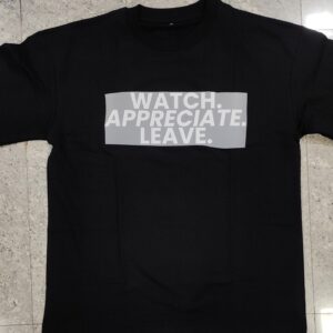 Watch Appreciate Leave Oversized Graphic T-Shirt for Men – Classic Black